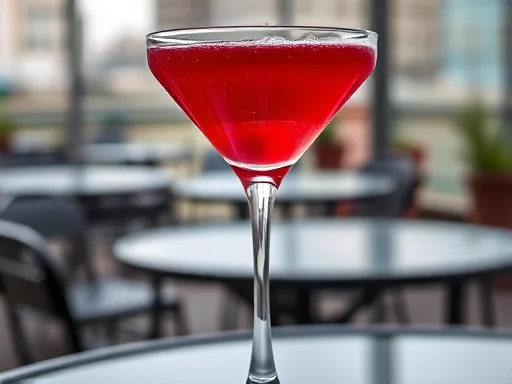 Pomegranate Martini - Outdoors