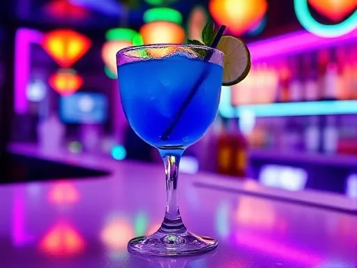Purple Gecko - At a Bar