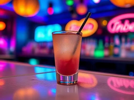 Purple Lei - At a Bar