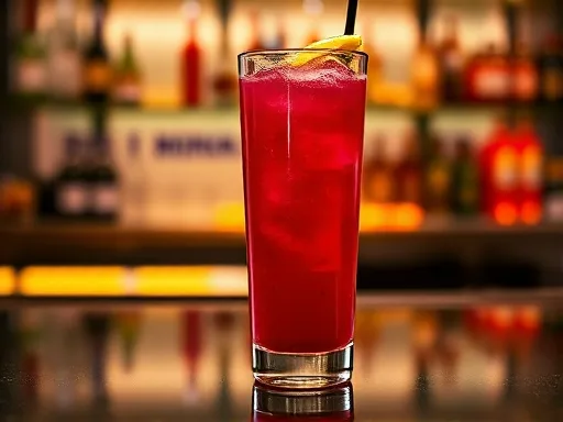 Raspberry Long Island Ice Tea - At a Bar