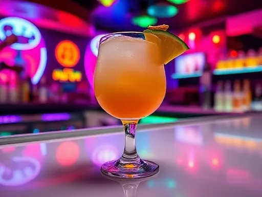 Raspberry Sherbet Punch - At a Bar