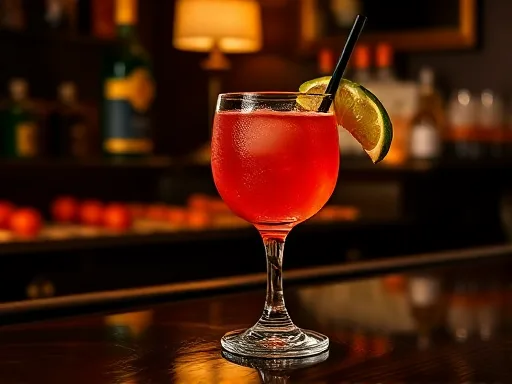 Royal Clover Club Cocktail - At a Bar