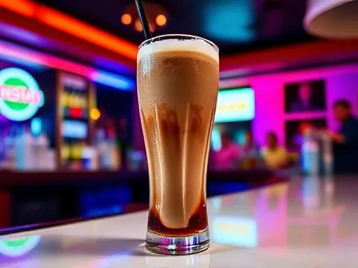 Rum Coke Float - At a Bar