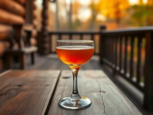 Rye Whiskey Cocktail - Outdoors