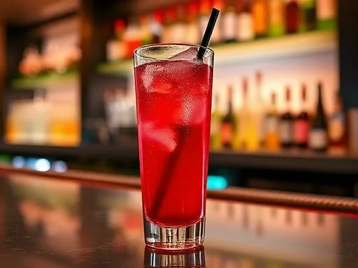 Elegant non-alcoholic cocktail at a bar