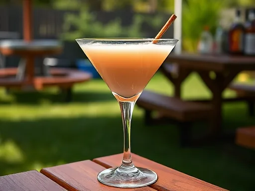 Silk Stockings cocktail outdoors