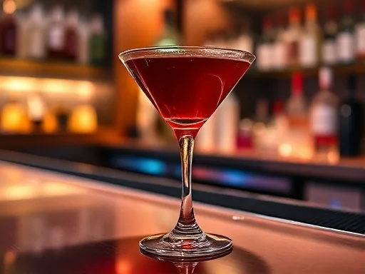 Sloe Gin Cocktail - At a Bar