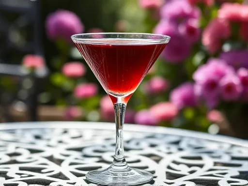 Sloe Gin Cocktail - Outdoors