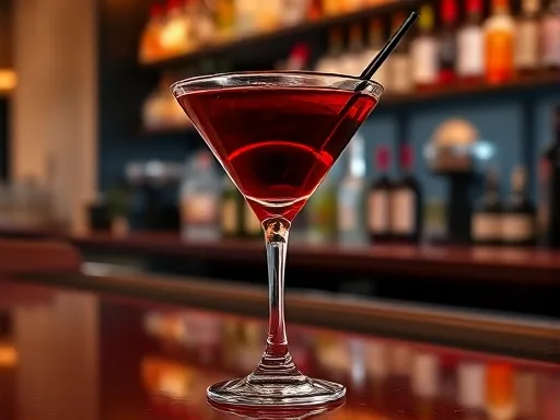 Sloeberry Cocktail - At a Bar