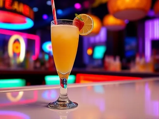 Strawberry Banana Colada - At a Bar