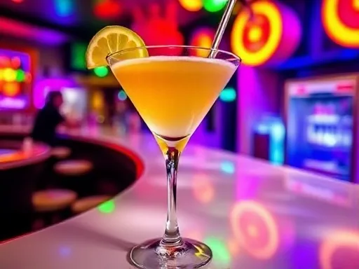 Strawberry Lemon Drop Martini - At a Bar