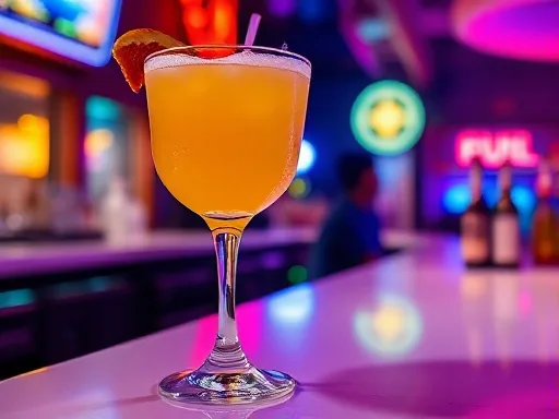 Strawberry Mango Margarita - At a Bar