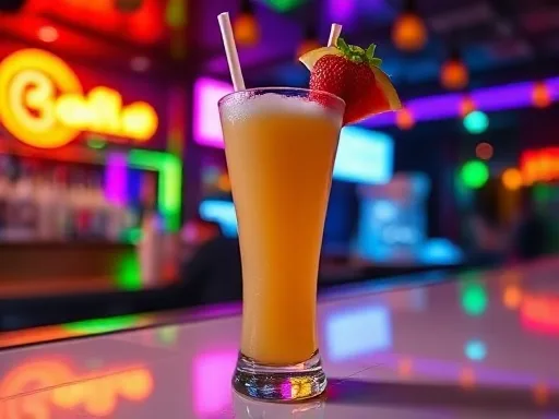 Strawberry Tropicolada - At a Bar