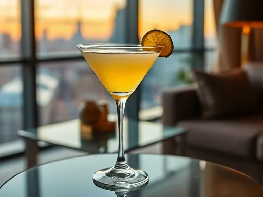 Sunset Martini Cocktail - At Home