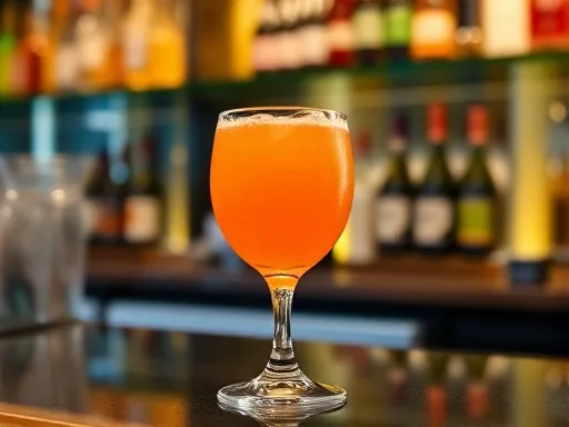 Tangerine Cocktail - At a Bar
