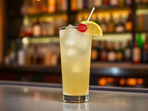 Tom Collins at a bar