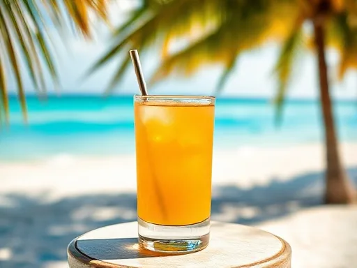 Tropical Whiskey Punch - Outdoors
