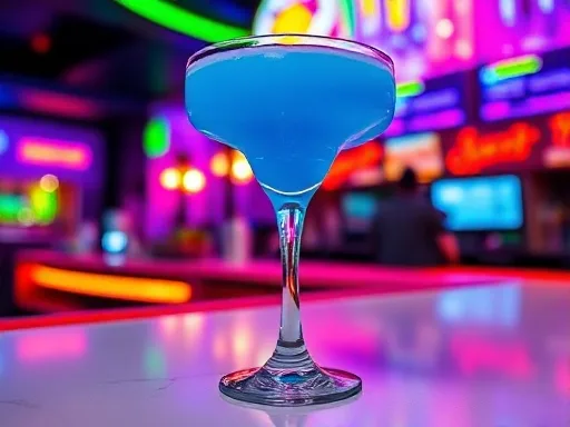 Ultimate Blue Frozen Margarita - At a Bar