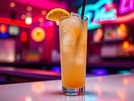 Virgin Flamingo Cocktail - At a Bar