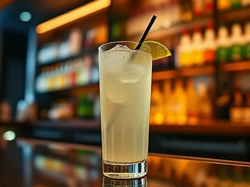 Vodka and 7 at a bar