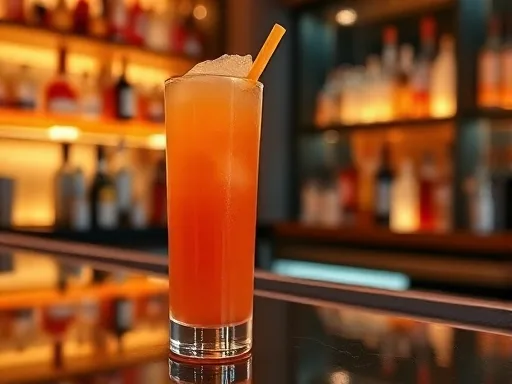 Vodka Sunrise cocktail at a bar