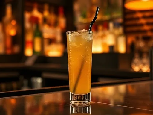 Vodka and Apple Juice - At a Bar