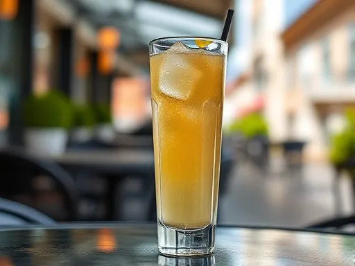 Vodka and Apple Juice - Outdoors