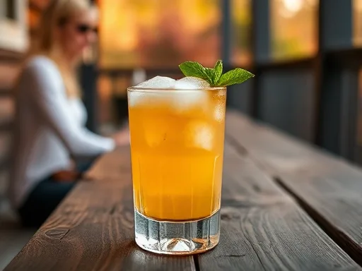 Whiskey Peach Smash - Outdoors