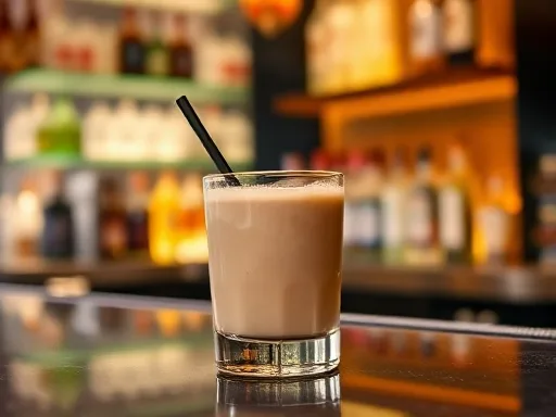 White Russian with Creme de Cacao - At a Bar